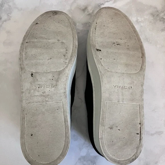 VINCE Warren Black Suede  Slip-On Sneakers Size 8.5 - Picture 11 of 11